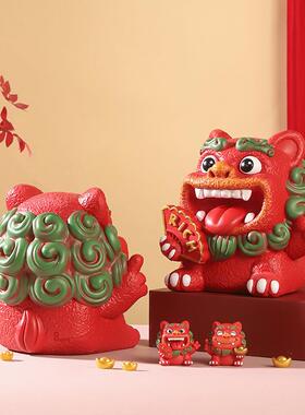 中式小福狮树脂狮件喜风爷醒狮装饰小摆R2G0Y0件泉州旅庆游文创纪