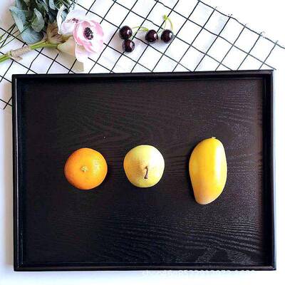 超FDQ大6cm店色长方实木茶具黑茶盘酒烤0全羊端盘托盘果盘跨