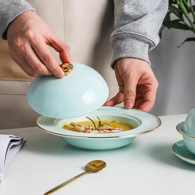 影青会所骨瓷位炖燕窝炖盅商用一小人份上炖70615高盅档酒店定制