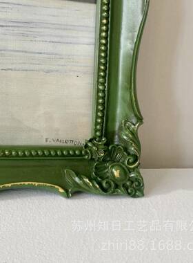 雕法花树脂相框YX197D-2合欧式复绿色风景油画框式背景墙组装饰古