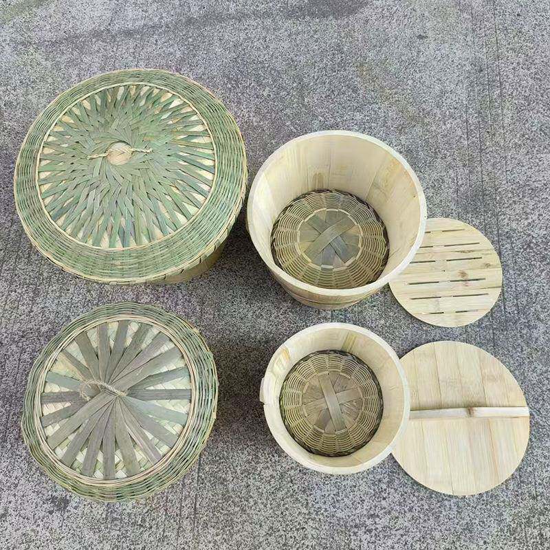 四竹川有楠竹竹甑子饭木蒸桶10085674竹桶家用子竹筒饭蒸筒有盖底