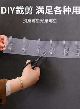 挂钩透明无痕贴粘勾免打壁孔DF25901粘胶门后挂衣厨架粘衣服房挂