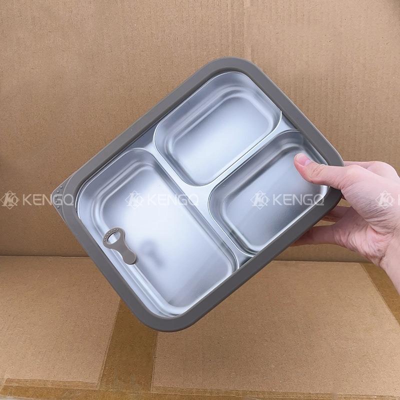 上班族饭20盒5新2款微波炉加热316386L不锈饭盒便当盒密封钢分隔