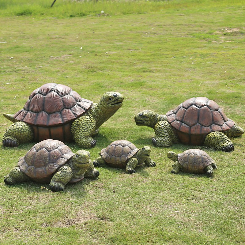 仿真大乌a龟摆件玻璃钢海龟模型雕塑户外园林景观动物公园水景装