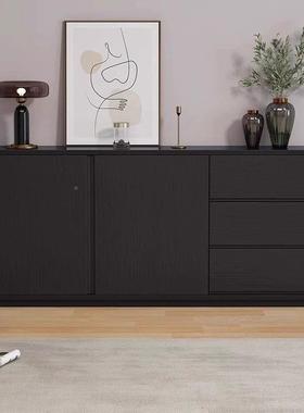 橱餐边柜靠一体简约客墙厅黑色水茶柜厨CVF房柜收纳储物柜家用置