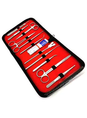 工具22解件不锈钢剖剪针实验器材工学具探针22件剪镊子教刀仪器工