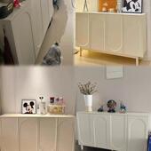 鞋 架 家用门口量入户收纳子柜QZV玄关柜阳台客厅奶油储物柜大容鞋