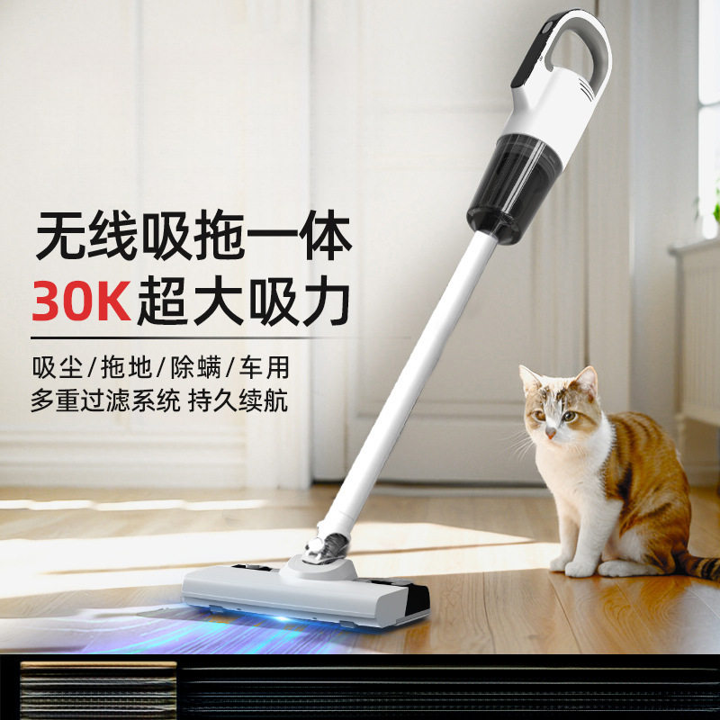 吸尘器家用大吸力无线小型手持吸拖车载三合一猫毛开荒保洁吸尘机