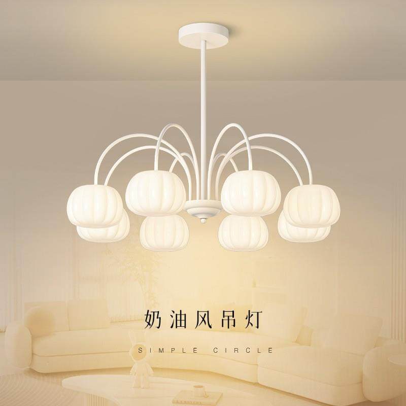 日式网红南瓜吊灯客厅灯现代简约法式奶油风客厅主灯卧室餐厅灯具,纺织面料/辅料/配套,纺织机械配件,淘宝优惠券,粉丝福利购,淘宝优惠卷
