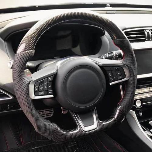 适用于捷豹XFLXELXJLXFXEXJF-Type碳纤维方向盘改装
