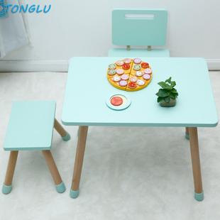 儿童房学习书桌幼儿园宝宝游戏桌子椅子儿童方桌椅套装