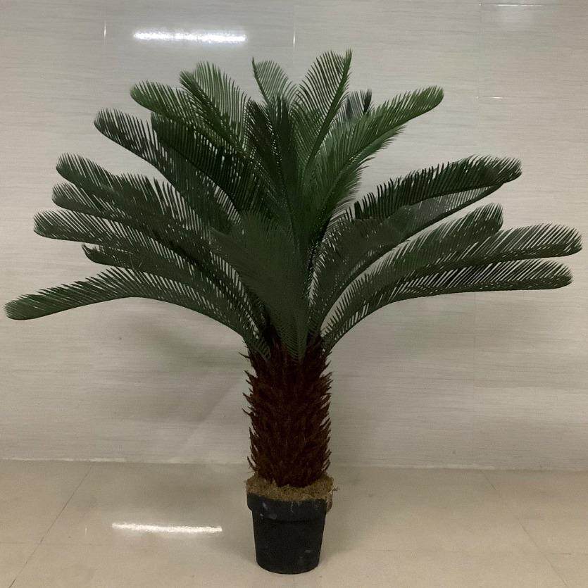 外贸仿真铁树仿真苏铁盆景摄影落地摆件仿真绿植苏铁假树盆栽