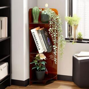 亚克力落地置物架浴室转角收纳架三角书架卧室拐角柜多层靠墙角柜