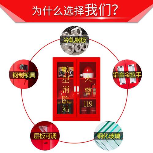 微型示消防站消6475防器材消柜灭火器防箱工具展柜防器材消应急物
