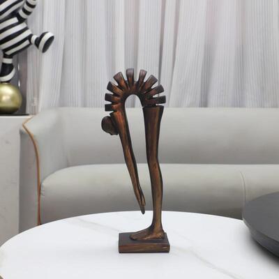 现代简约象树软脂弯抽腰人物塑摆件客厅玄关书房1077酒店装家居雕