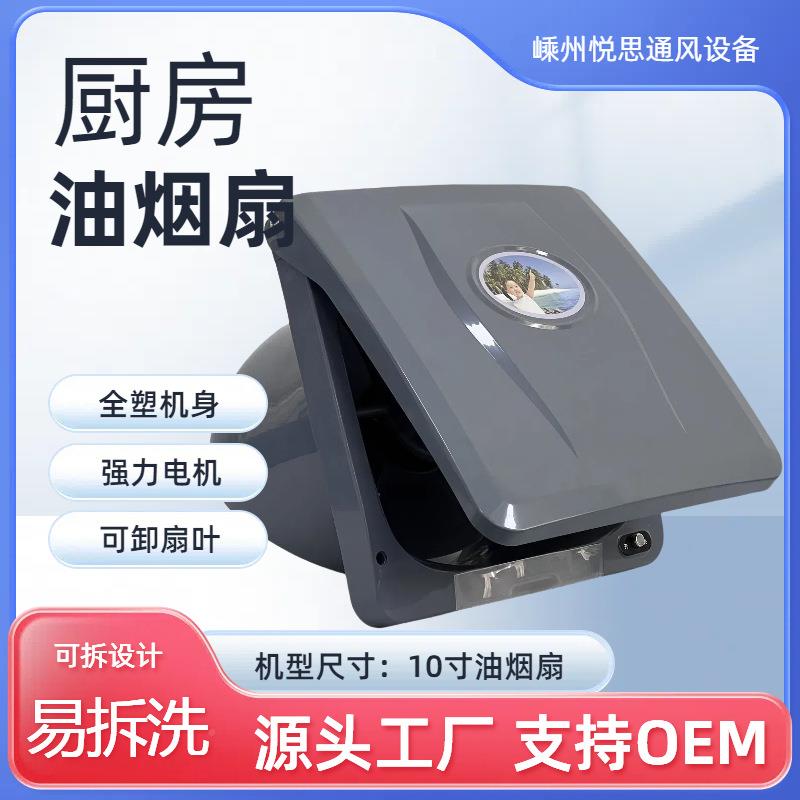 10寸功大率家用换气扇厨房抽油B250烟风排气扇抽窗墙式排风扇排油
