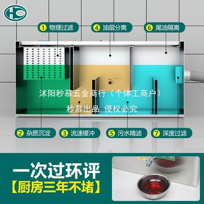 油水分污离器厨BYK水房餐饮过器商用油水沉淀滤饭店不锈钢地埋隔