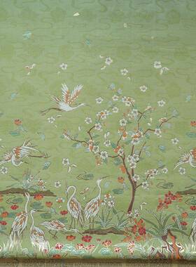 汉服马面裙仙丝短袄花提布金古DX4000-9风暗纹小花装饰面鹤料