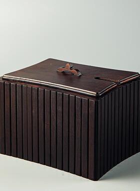 竹制茶渣桶大具号功盖过滤茶47073水桶垃圾桶带夫茶家用配件茶道