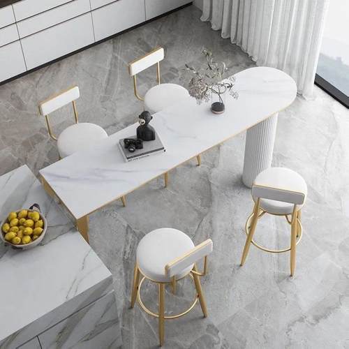 岩板吧台家用北高欧简约中565岛台餐桌台客厅阳隔断柜靠墙厨桌房