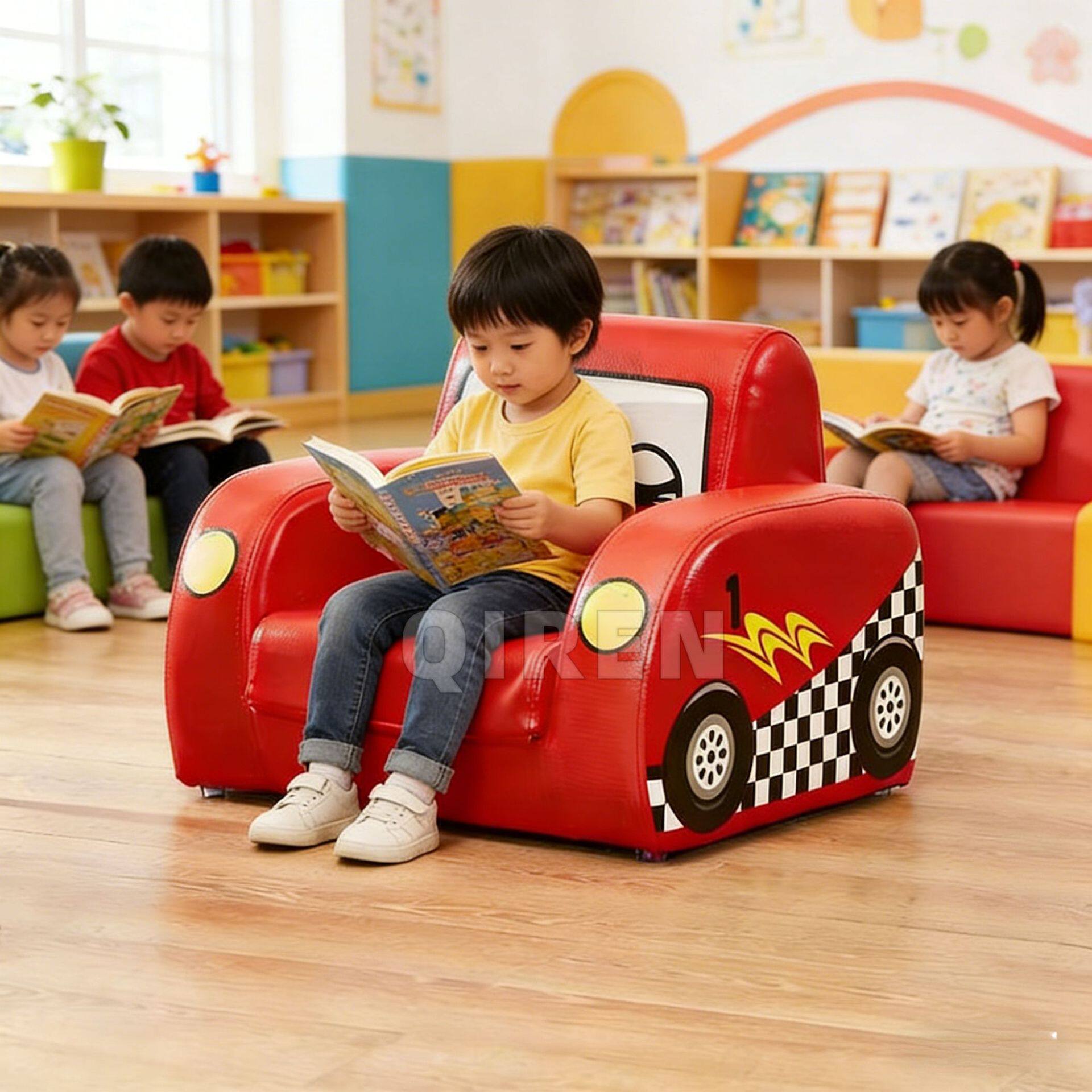 幼儿园儿童动物造型小沙发凳组合阅读区早教中心座椅阅读角座椅