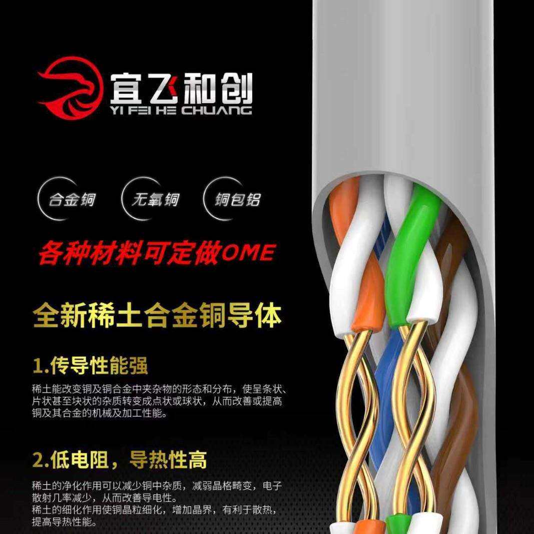 纯铜网线300米超五类8芯网络线全铜电脑宽带线双绞线家用高速网线