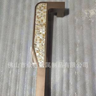 海花岛316不锈钢镶贝壳大门拉手商业娱乐办公楼大理石门把手