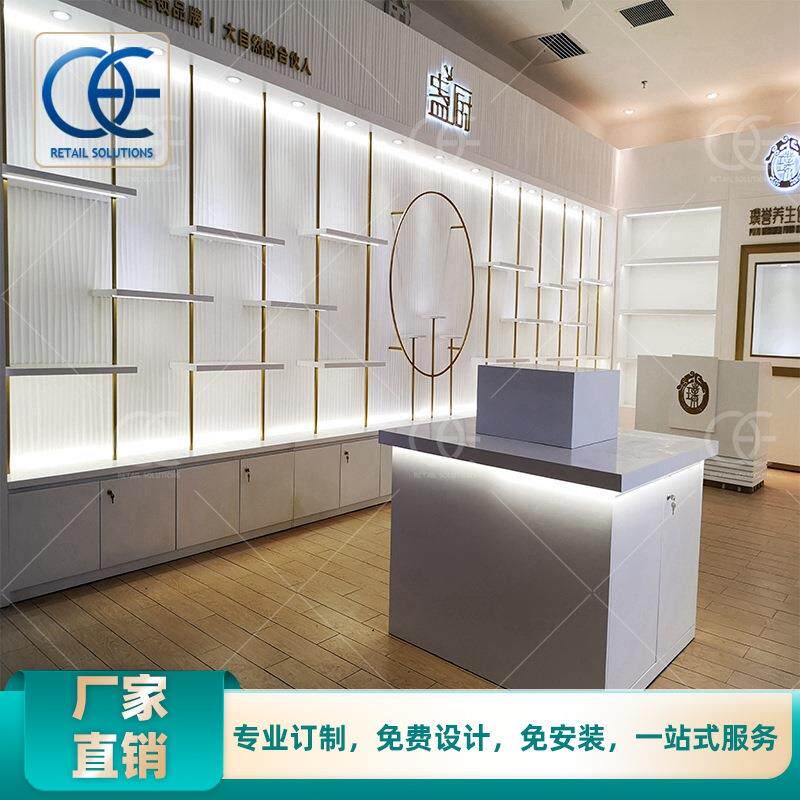 香烟柜台展示架铝合金有机玻璃多层烟柜展示架便利店收银台一体式