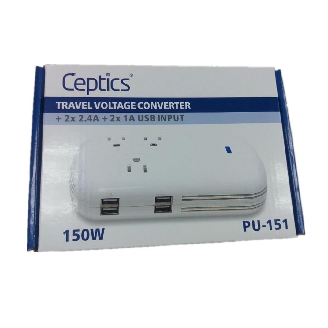 150W电子变压器220V转110V带USB充电接口DC5A2.4A插头