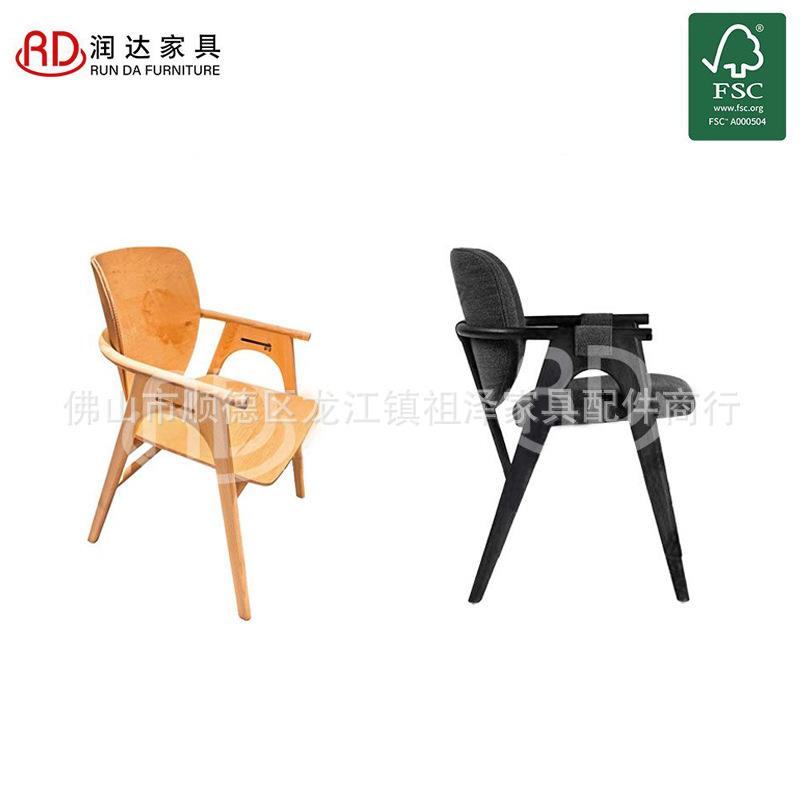 国王中式新款古典设计师实木餐椅书桌椅靠背扶手椅酒店样椅子弯板
