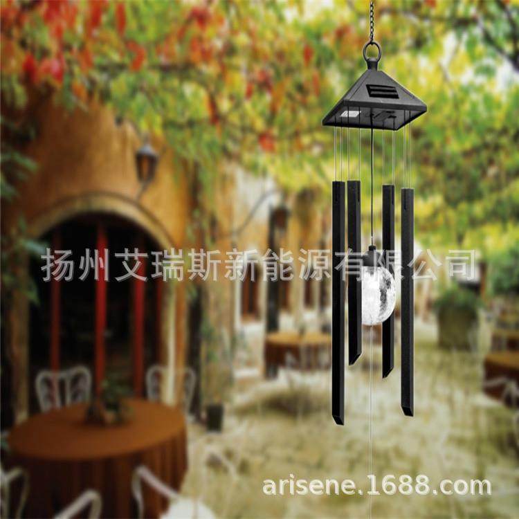 太阳能风铃灯家用室内外装饰灯景观庭院灯饰阳台吊灯挂灯led彩灯