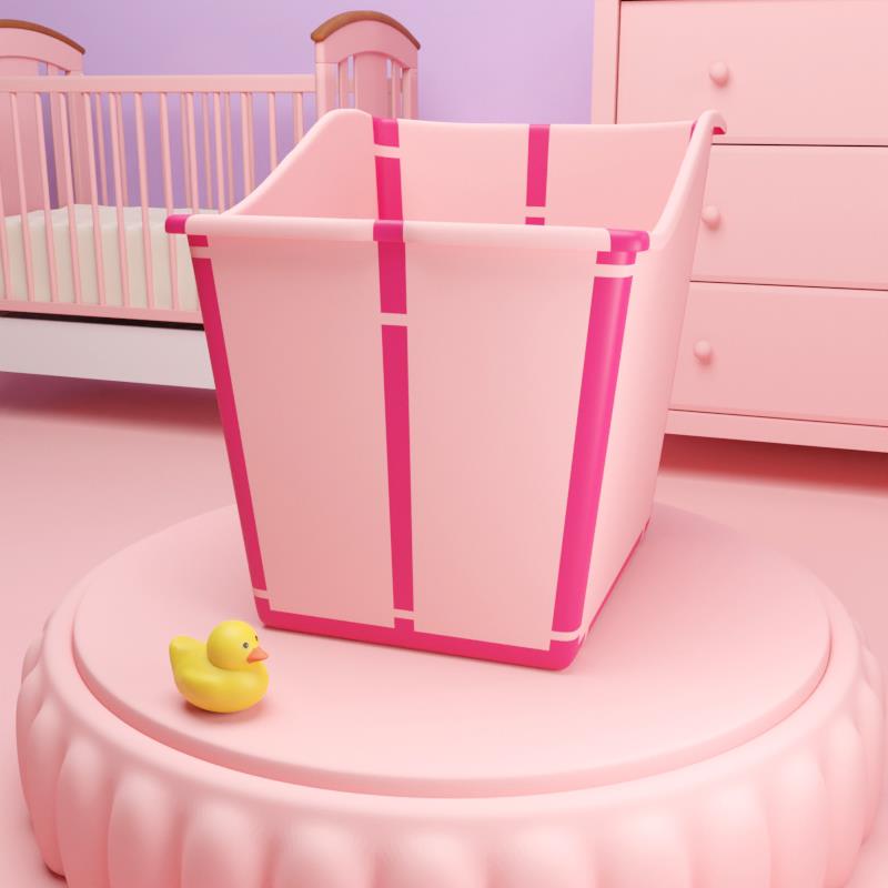 折叠洗澡桶儿童手提可坐小孩泡澡桶家用宝宝浴桶婴儿简易大号浴盆