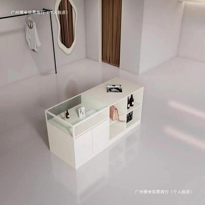 中岛台轻奢一体商用柜台收银台展示柜透明服装店整体时尚女装简约