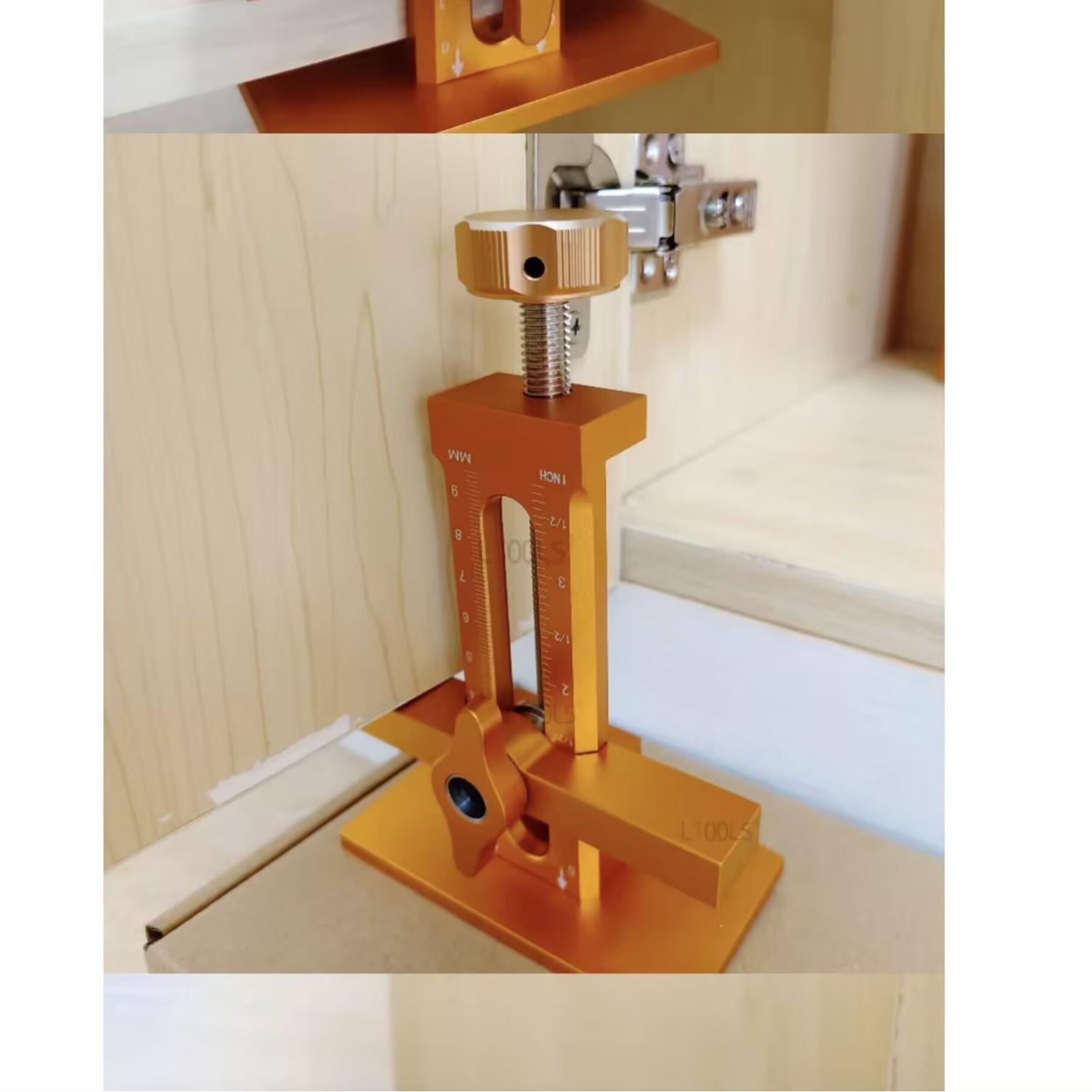 铝合金柜门安装辅助器反弹打孔柜门平GCO调器代木工具器第三铝型