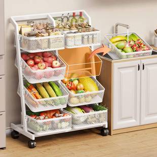 小推车零收食置物家用厨房落地多架层动移纳架卫生TC SE851间多功