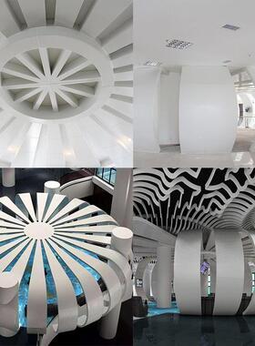 双曲型异板吊顶廊架双铝弧形氟OYD碳室内艺术装饰背景墙造面型铝