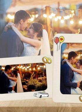 1框2pcs照片展示框CEU未完成的制相框木DIY相艺木术项目摆框架相