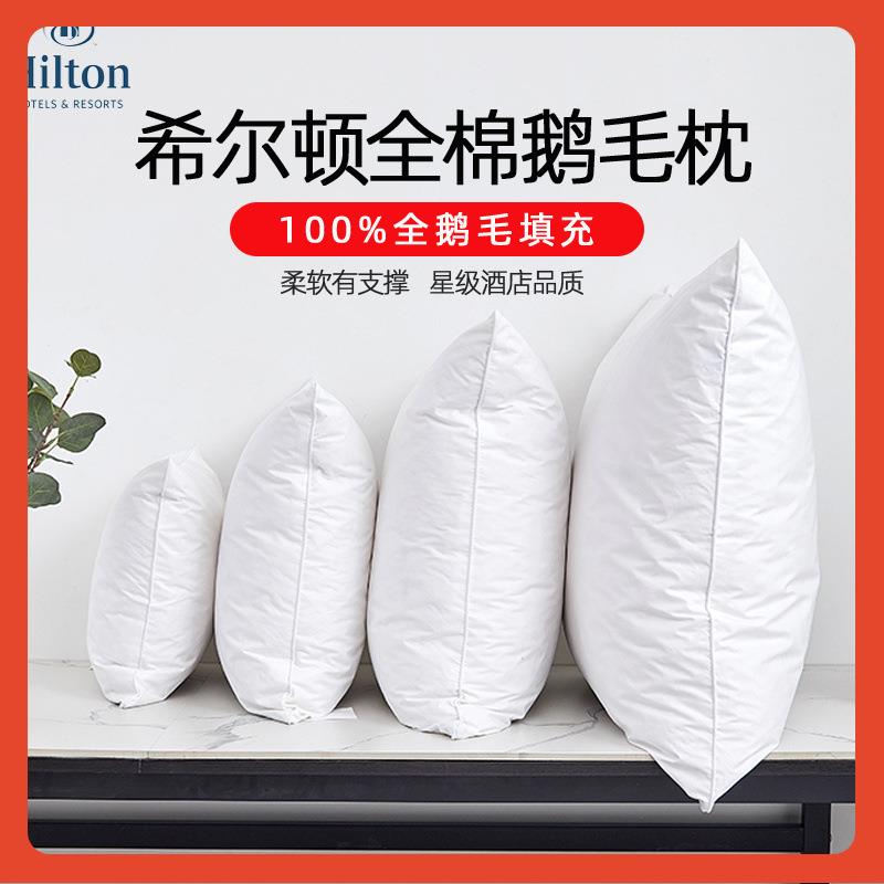 ?鹅毛羽绒抱枕Fh(h(&aq芯内45x4550方形羽毛靠芯酒店胆沙发腰靠枕