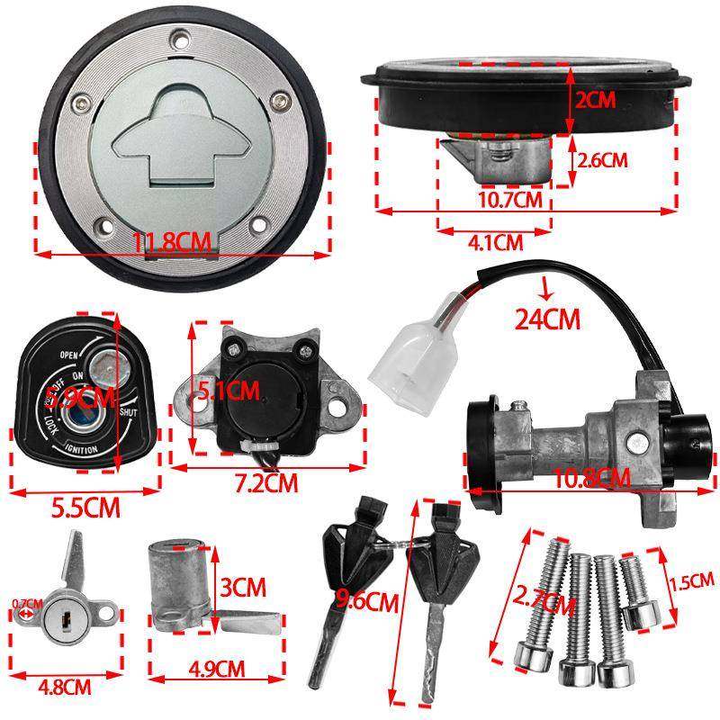 摩托车TS-MT15改装配件TS-MT5MT5套1锁点火1开关套装油箱盖锁坐包