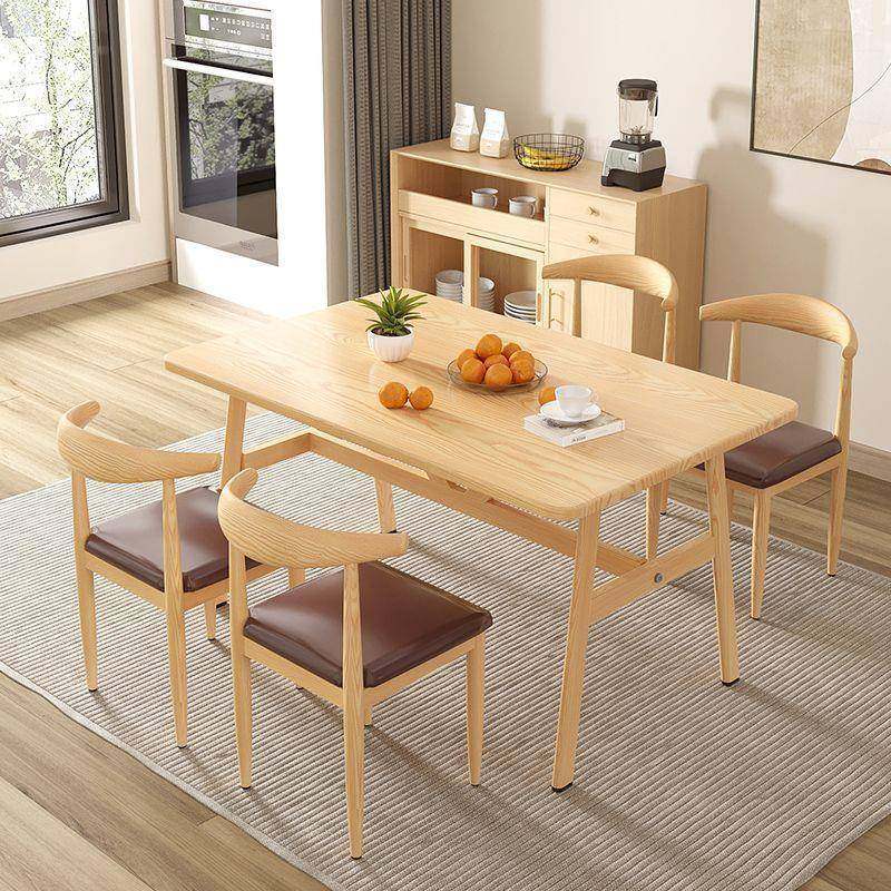 北欧1餐桌简约现代家长用小户型餐饭桌子吃方形商用出租房桌椅组