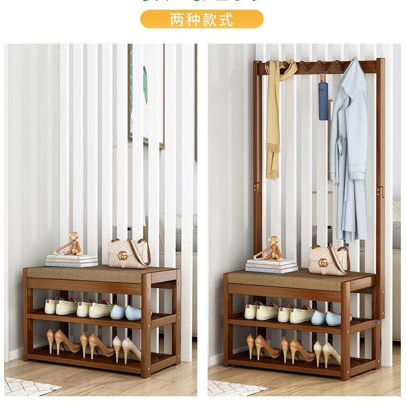 实简木家用门口软换鞋凳进门鞋凳可层坐试衣登玄约穿211030鞋架关