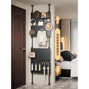 洞洞板置物架QKT0058层超薄门后收纳多墙上天地卧室玄关立衣帽顶