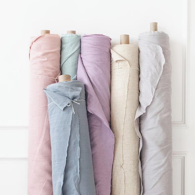 ins风大汉麻服面料SCU15支色文艺复纯古床上用品窗帘装布料麻