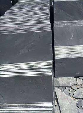 天然青石庭院地板砖室外防滑片黑色板电视背景墙22023文化石岩院