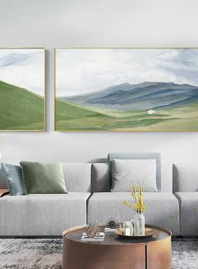 现代约客景厅装简饰画北欧发抽象山水壁ysj22070画风油画沙背景墙