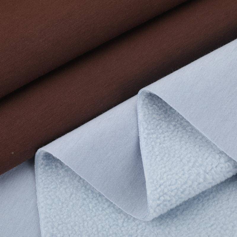 400G空气层摇粒绒衣VWL布料秋冬加绒卫衣一绒摇面粒卫绒针织体料