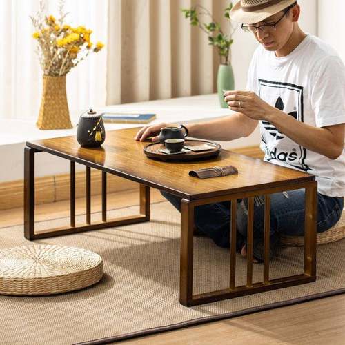 楠竹飘窗小茶榻米桌日式矮桌子茶几小桌子卧室坐地折叠炕ELX桌家