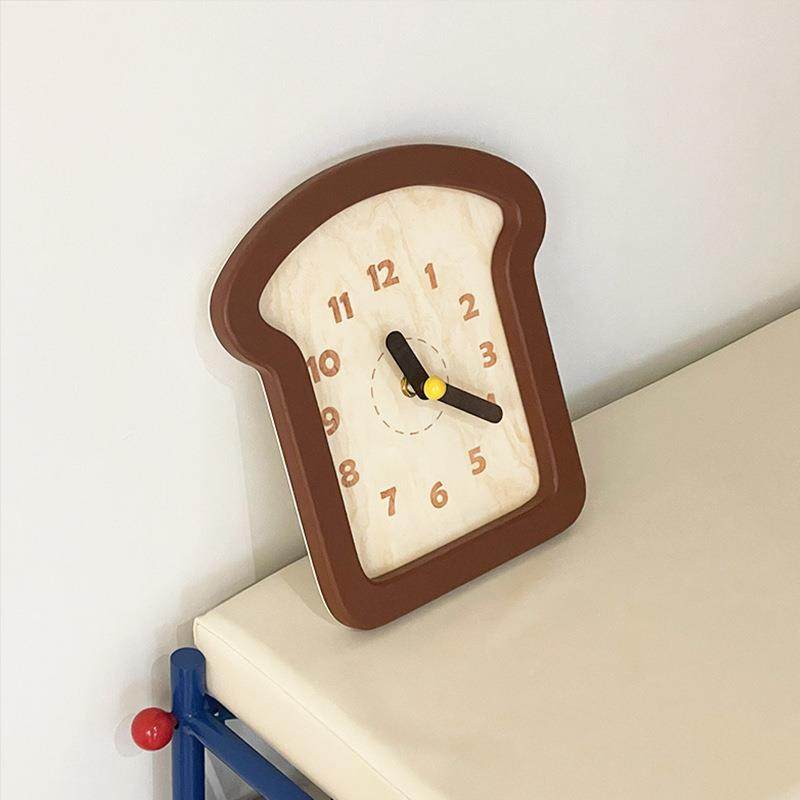 202YH75新款吐司儿童静房钟挂表钟音客厅简约现代网红ins静音时钟