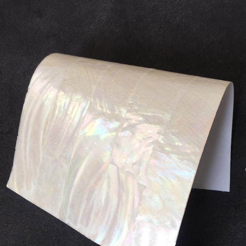 厂家白色软带贝纸天然淡水贝壳纸意饰装材料可弯曲KUX自粘背创胶