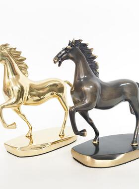 马到成功办公室BMP马摆件轻客厅桌面玄高档装饰铜品搬奢家关乔迁